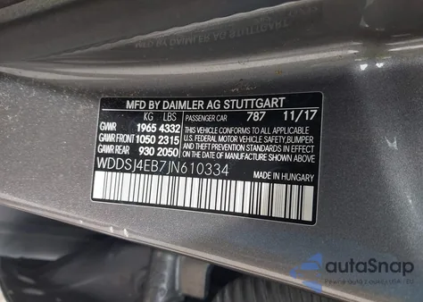 2018 Mercedes-Benz Cla 250 z USA, uszkodzony, nr VIN WDDSJ4EB7JN610334